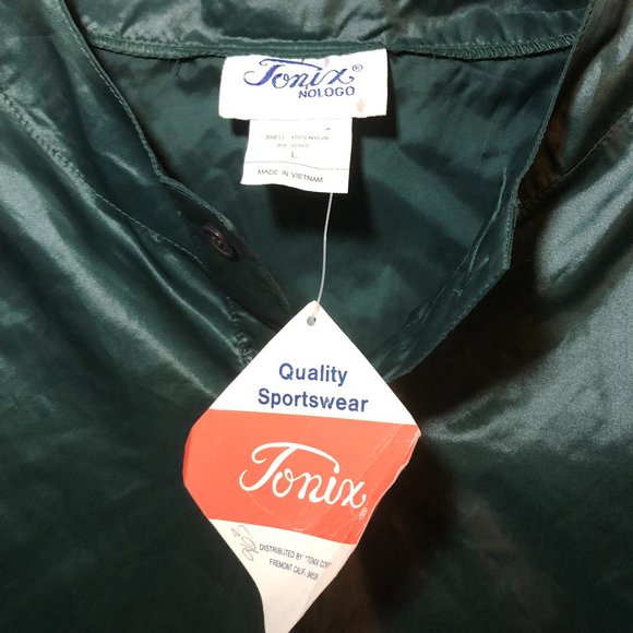 Mens Large Hunter Green Windbreaker Jacket NEW - Picture 4 of 4